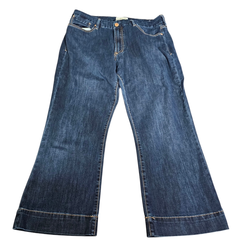 Dear John Jeanne Flare Jeans Cotton Blend Ankle Blue Size Womens Size 32